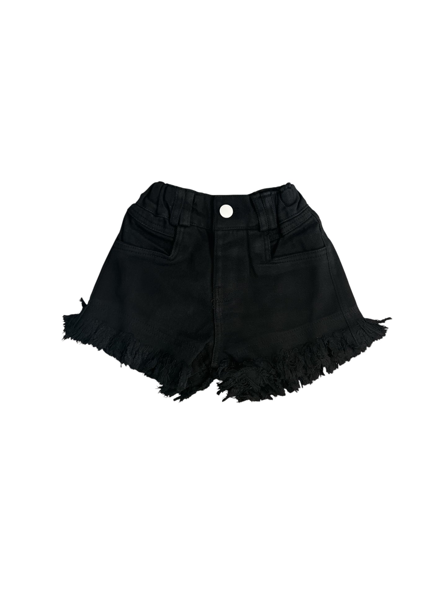 Fringed Denim Shorts