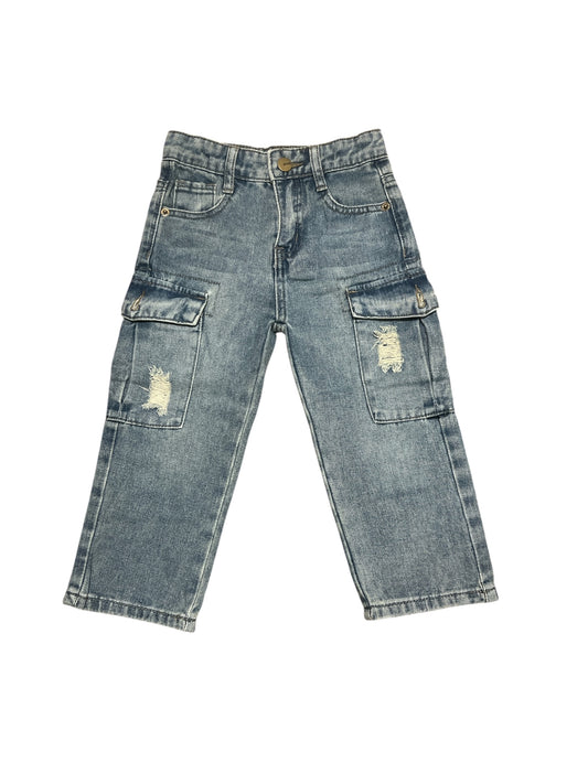 Denim Cargo Pants