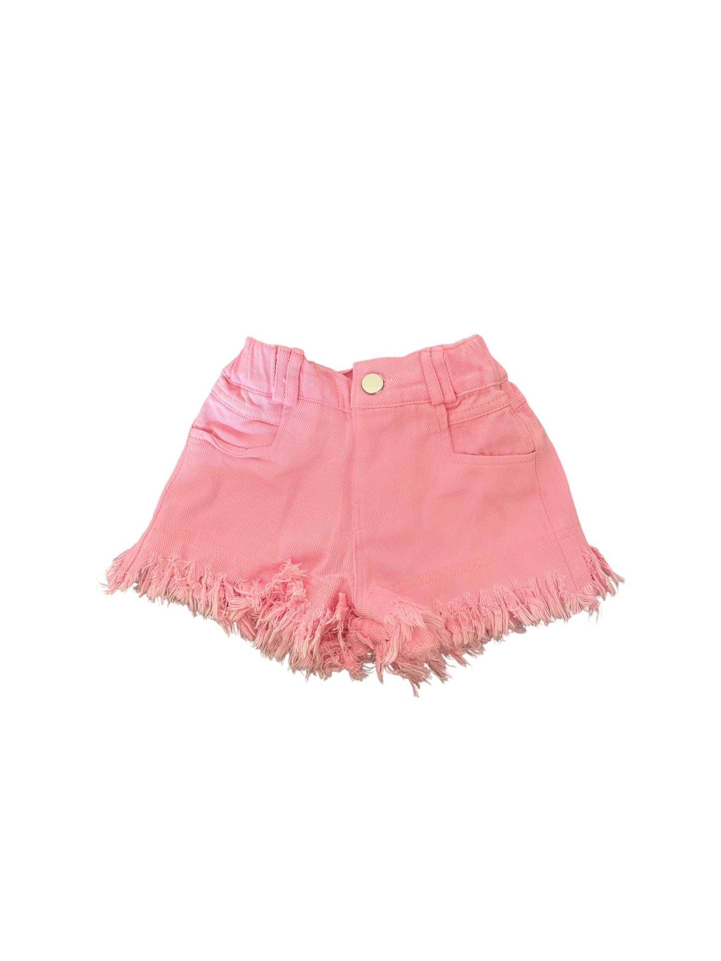 Fringed Denim Shorts