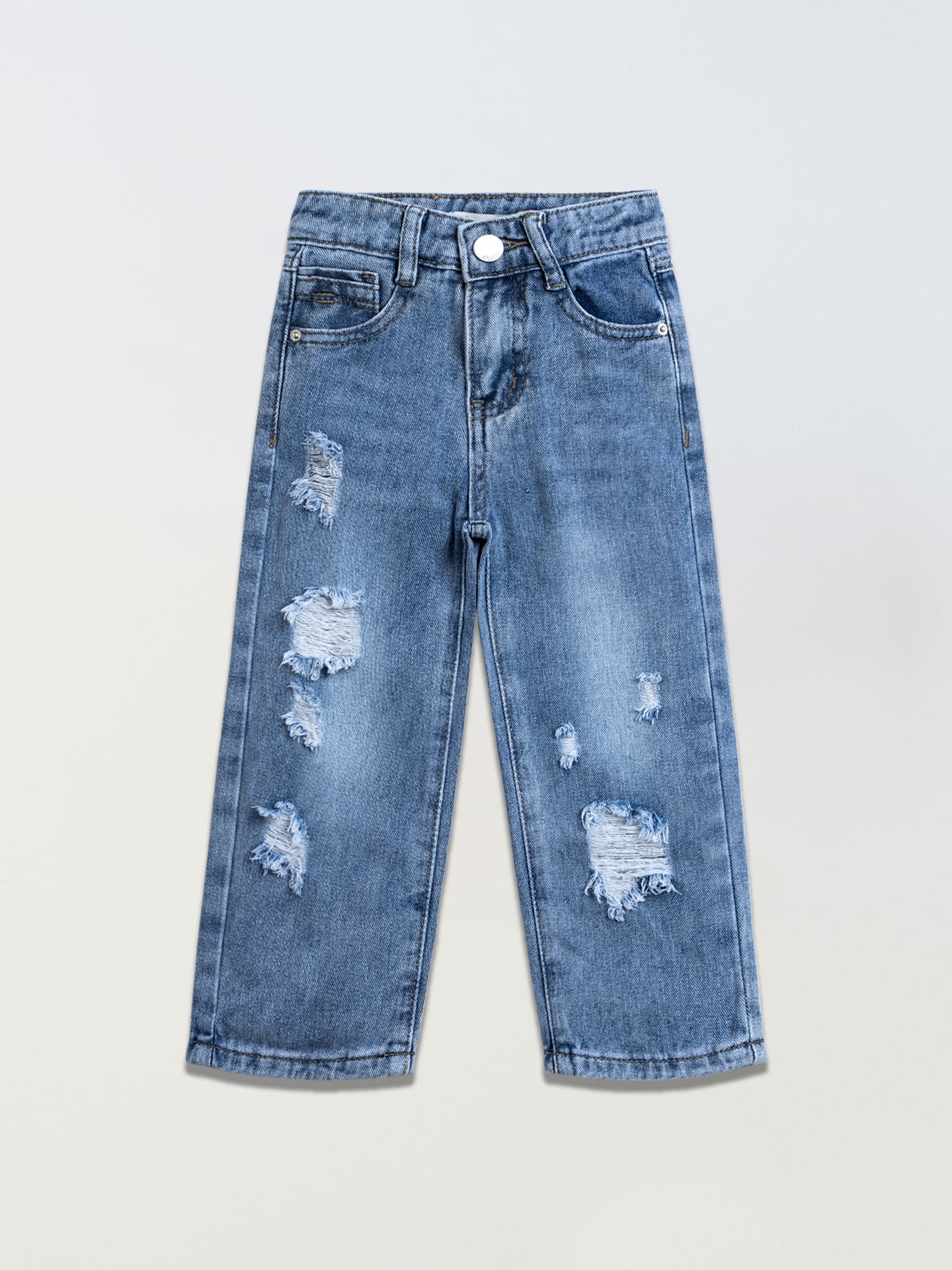 Distressed Denim Jeans